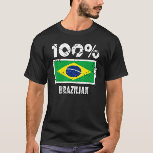 Brasilien-Flagge Unterstützung 100 brasilianische T-Shirt