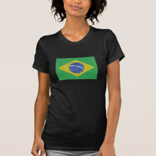 Brasilien-Flagge Van- Goghart T-Shirt