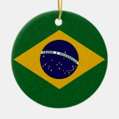 BRASILIEN-FLAGGE Verzierung Keramik Ornament (Vorne)