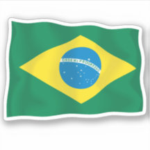 Brasilien-Flagge Vinyl-Sticker