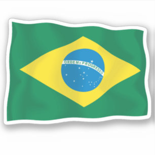 Brasilien-Flagge Vinyl-Sticker Aufkleber
