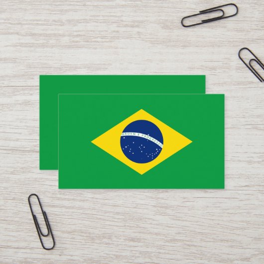 Brasilien-Flagge Visitenkarte (Vorderseite/Rückseite Beispiel)