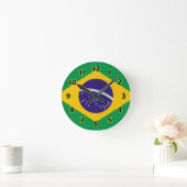 Brasilien-Flagge WallClocks Runde Wanduhr (Zuhause)
