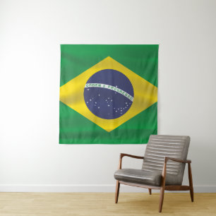 Brasilien-Flagge Wandteppich