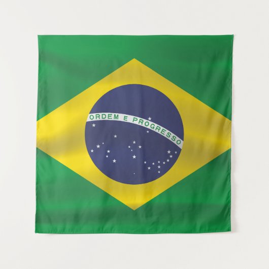 Brasilien-Flagge Wandteppich (Vorderseite)