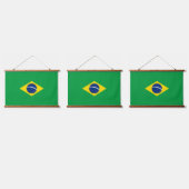 Brasilien-Flagge Wandteppich Mit Holzrahmen (Dreifach)