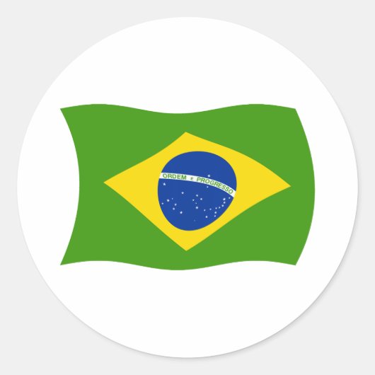 Brasilien Flaggen Aufkleber (Vorderseite)