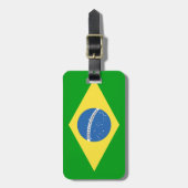 Brasilien-Flaggen-Design Gepäckanhänger (Vorderseite vertikal)
