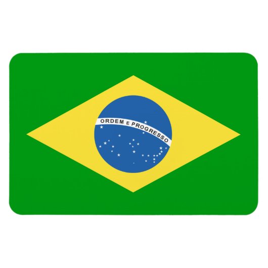 Brasilien-Flaggen-Design Magnet (Horizontal)
