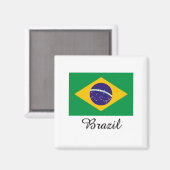 Brasilien-Flaggen-Design Magnet (Vorderseite/Rückseite)