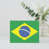 Brasilien-Flaggen-Design Postkarte (Stehend Vorderseite)