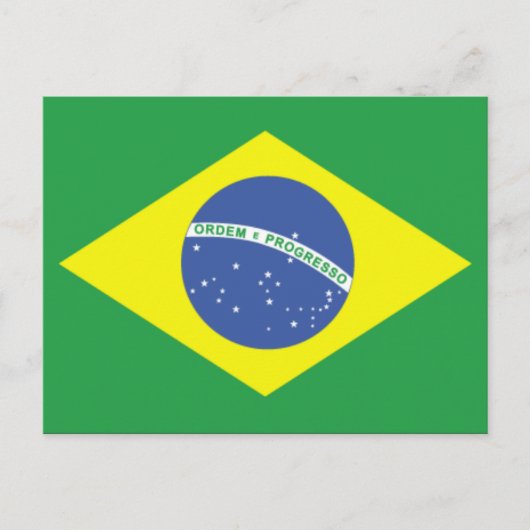 Brasilien-Flaggen-Design Postkarte (Vorderseite)