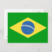 Brasilien-Flaggen-Design Postkarte (Vorne/Hinten)