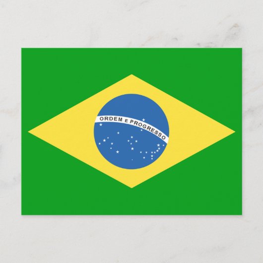 Brasilien-Flaggen-Design Postkarte (Vorderseite)