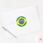Brasilien-Flaggen-Design Runder Aufkleber (Umschlag)