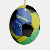 Brasilien-Flaggen-Fußball Keramik Ornament (Rechts)
