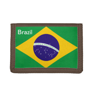 Brasilien-Flaggen-Grafik Tri-fold Geldbeutel