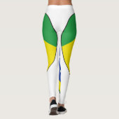 Brasilien-Flaggen-Herz Leggings (Rückseite)