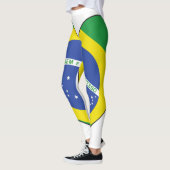 Brasilien-Flaggen-Herz Leggings (Links)