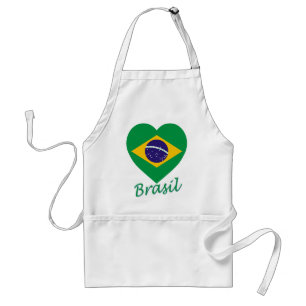 Brasilien-Flaggen-Herz Schürze