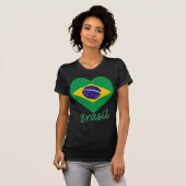 Brasilien-Flaggen-Herz T-Shirt (Vorne ganz)