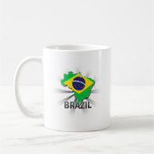 Brasilien-Flaggen-Karte 2,0 Kaffeetasse (Links)