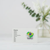 Brasilien-Flaggen-Karte 2,0 Visitenkarte (Stehend Vorderseite)