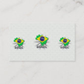Brasilien-Flaggen-Karte 2,0 Visitenkarte (Rückseite)
