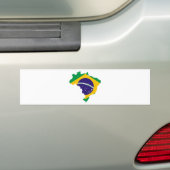 Brasilien-Flaggen-Karte Autoaufkleber (Auf Auto)