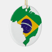 Brasilien-Flaggen-Karten-Symbol-Brasilianer-Land Keramikornament (Rechts)
