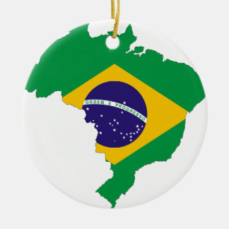 Brasilien-Flaggen-Karten-Symbol-Brasilianer-Land Keramikornament