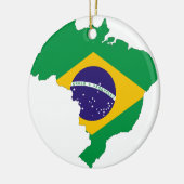 Brasilien-Flaggen-Karten-Symbol-Brasilianer-Land Keramikornament (Links)