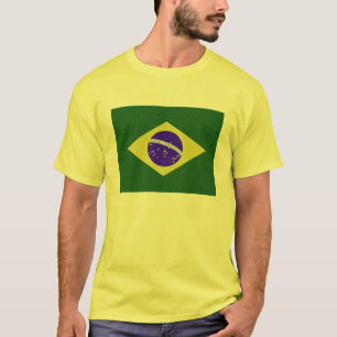 Brasilien-Flaggen-Mann-gelber T - Shirt
