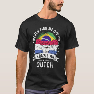 Brasilien Flaggen Niederlande Grosser Spaß Bürger T-Shirt