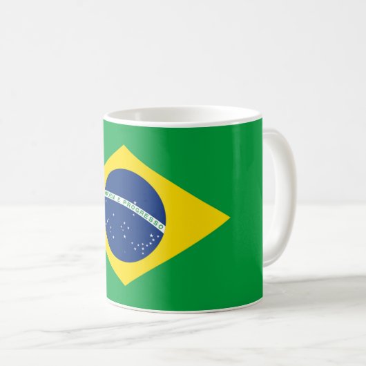 Brasilien Flaggen Patriotische Geschenk Kaffeetasse (VorderseiteRechts)