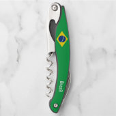Brasilien Flaggen Patriotische Geschenk Kellnermesser (Vorderseite)