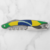 Brasilien Flaggen Patriotische Geschenk Kellnermesser (Rückseite)