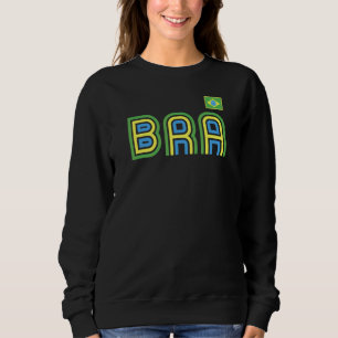Brasilien Flaggen Retro Internationales Land Brasi Sweatshirt