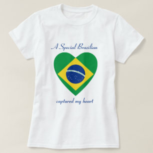 Brasilien-Flaggen-Schatz-T - Shirt