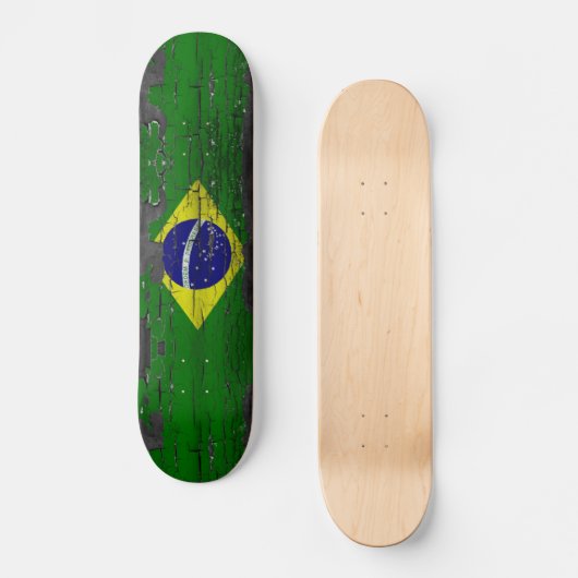 Brasilien-Flaggen-Skate-Plattform Skateboard (Vorderseite)