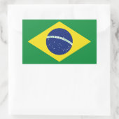 Brasilien Flaggenaufkleber. Ordem e Progresso. Rechteckiger Aufkleber (Tasche)