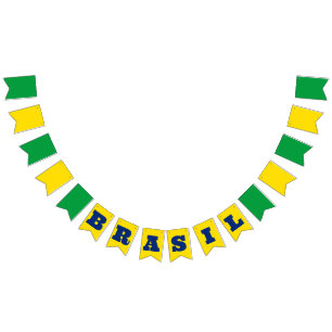 Brasilien Flaggenbanner Verde e Amarelo Wimpelkette
