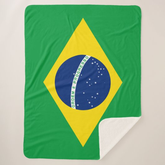 Brasilien Flaggenblankt Sherpadecke (Vorderseite)
