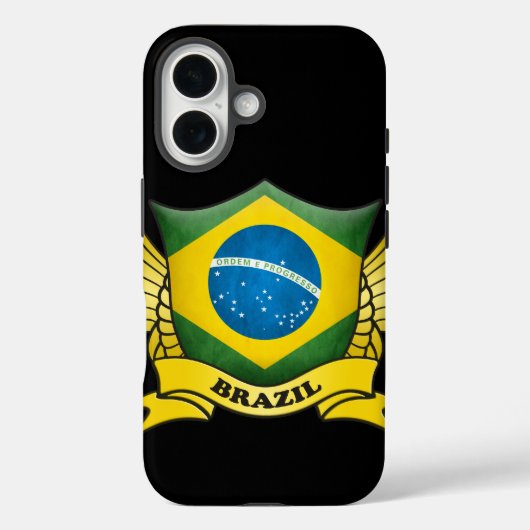 Brasilien-Flaggenemblem Case-Mate iPhone Hülle (Rückseite)