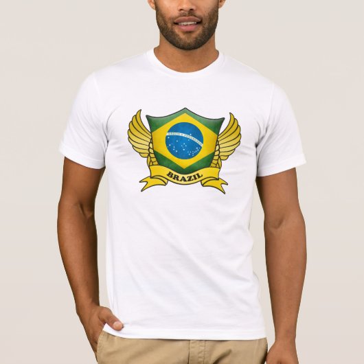 Brasilien-Flaggenemblem T-Shirt (Vorderseite)