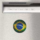 Brasilien Flaggenfeuer Magnet (In Situ (Geschirrspüler))