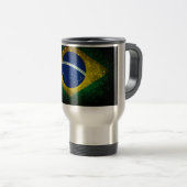 Brasilien Flaggenfeuer Reisebecher (VorderseiteRechts)