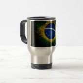 Brasilien Flaggenfeuer Reisebecher (Vorderseite Links)