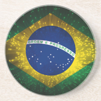Brasilien Flaggenfeuer Sandstein Untersetzer