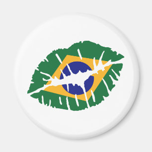 Brasilien-Flaggenkuß Magnet